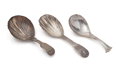 Lot 284 - Three caddy spoons