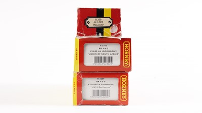 Lot 504 - Three boxed Hornby 00-gauge locomotives and tenders