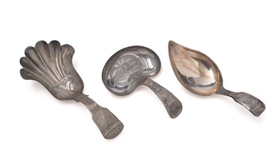 Lot 290 - Three Birmingham-made caddy spoons