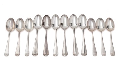 Lot 407 - Two sets of six teaspoons