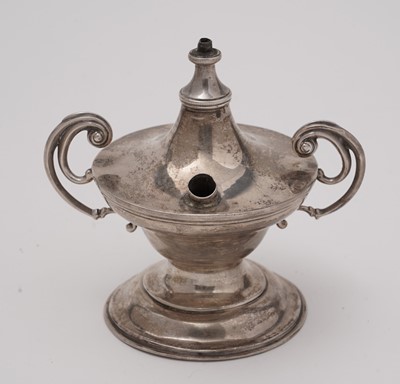 Lot 168 - A George V silver teapot; and other items