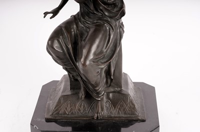 Lot 887 - A bronze figure of a lady, after Barye