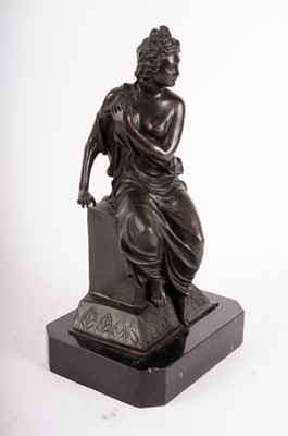 Lot 887 - A bronze figure of a lady, after Barye