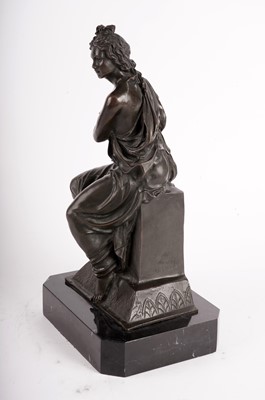 Lot 887 - A bronze figure of a lady, after Barye