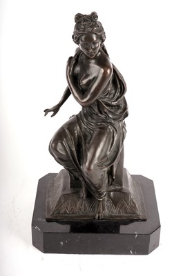 Lot 887 - A bronze figure of a lady, after Barye