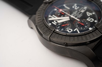 Lot 1032 - Breitling Super Avenger: a black steel automatic chronograph wristwatch