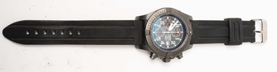 Lot 1032 - Breitling Super Avenger: a black steel automatic chronograph wristwatch