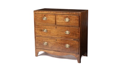 Lot 1004 - A George III mahogany chest