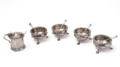 Lot 377 - An Edwardian/George V condiment set