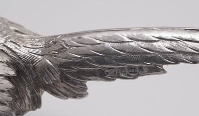 Lot 179 - An Elizabeth II cast pair of table decorations  in the form of pheasants