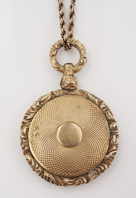 Lot 448 - A Victorian gold locket on chain