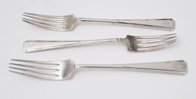 Lot 426 - An Edward VIII canteen of  ‘plain pine’ pattern cutlery