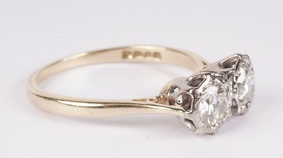 Lot 1104 - A two-stone diamond ring