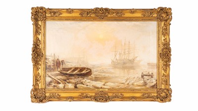 Lot 126 - Robert Jobling - A Winter's Morning on the Tyne | oil