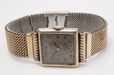 Lot 465 - Bulova gilt cased wristwatch