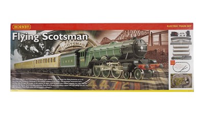 Lot 501 - Hornby Flying Scotsman and Eurostar electric train sets, and another electric train set