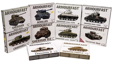 Lot 830 - Armourfast 1/72 scale plastic model construction kits of tanks