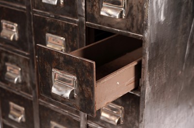 Lot 58 - Industrial polished steel filing drawers