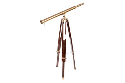 Lot 15 - A Victorian style brass telescope