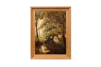 Lot 109 - 19th Century French School - Dappled Light Reflected on a River | oil