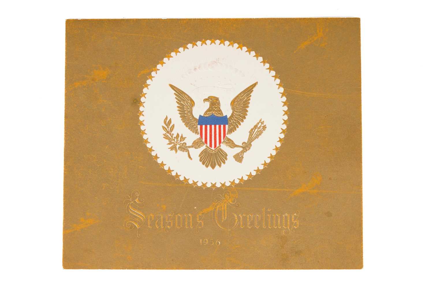 Lot 755 - A signed United States of America Presidential Christmas Card, 1956