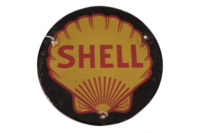 Lot 136 - A Shell enamel advertising sign