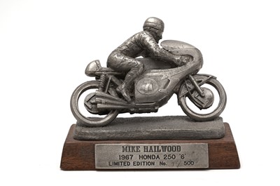 Lot 988 - Collectible pewter motorcycle and rider figures