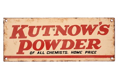 Lot 141 - A Kutnow's Powder enamel advertising sign