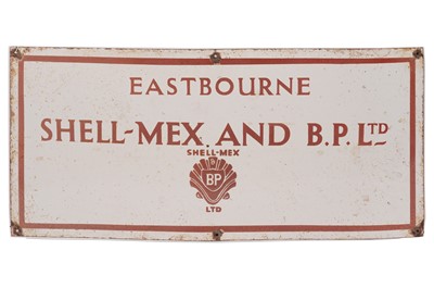 Lot 146 - A Shell-Mex and BP Ltd Eastbourne enamel advertising sign