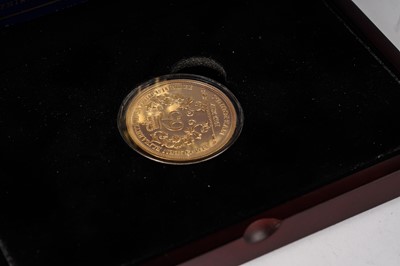 Lot 246 - A Queen Elizabeth II Sapphire Jubilee Jersey £5 gold proof coin