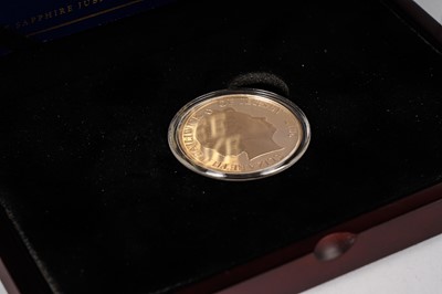 Lot 246 - A Queen Elizabeth II Sapphire Jubilee Jersey £5 gold proof coin