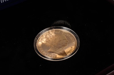 Lot 253 - A Queen Elizabeth II Platinum Wedding Anniversary £5 gold proof coin