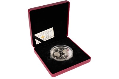 Lot 150 - The Diamond Jubilee of the Confederation of Canada’ medal, $100 dollar silver coin