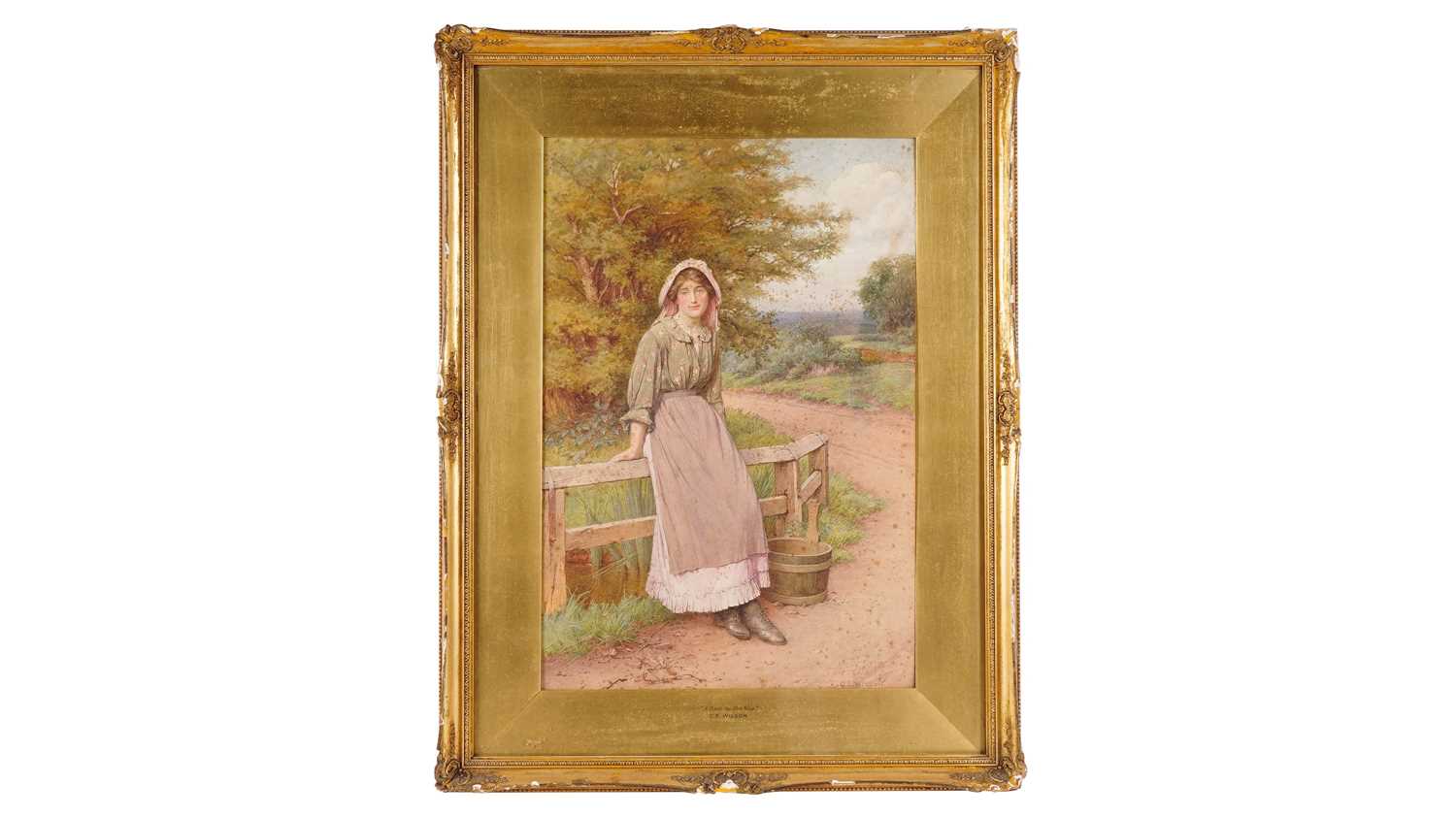 Lot 552 - Charles Edward Wilson - A Rest by the Way | watercolour