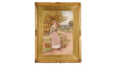 Lot 552 - Charles Edward Wilson - A Rest by the Way | watercolour
