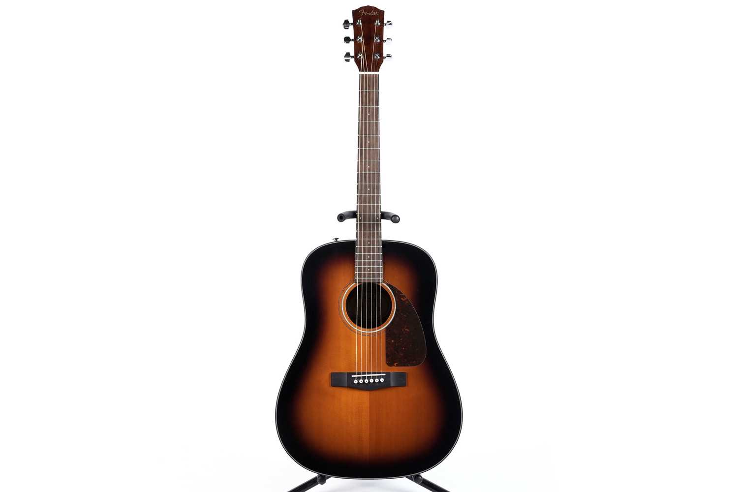 Lot 380 - Fender CD-60 SB-DS-V2 dreadnought acoustic guitar and case