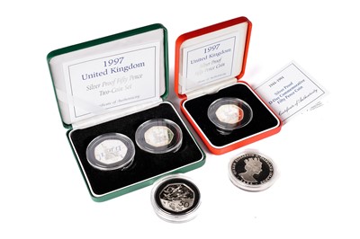 Lot 114 - Royal Mint 50-pence silver proof coins