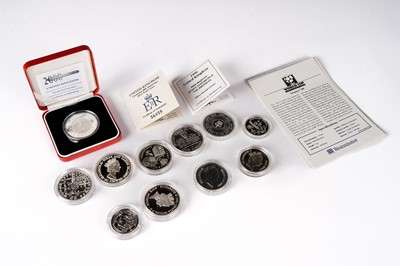 Lot 117 - Royal Mint - a selection of silver crowns and other coins