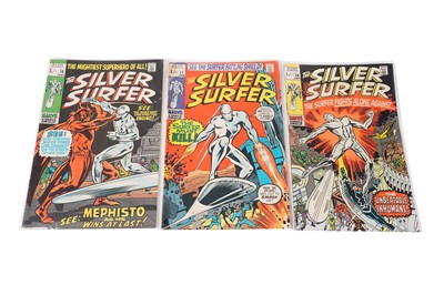 Lot 500 - The Silver Surfer No's. 16, 17, and 18 by Marvel Comics