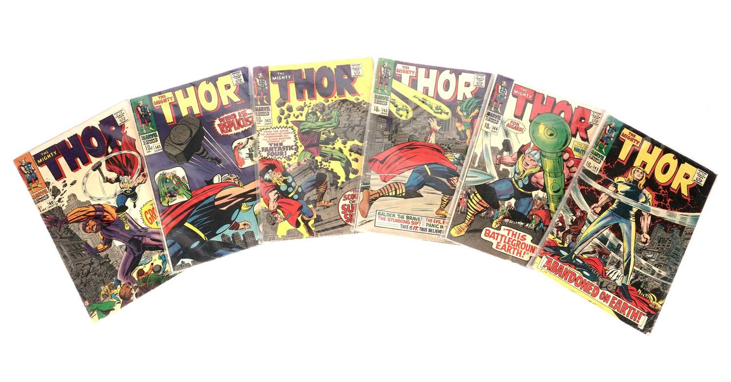 Lot 469 - The Mighty Thor No's. 140-145 by Marvel Comics