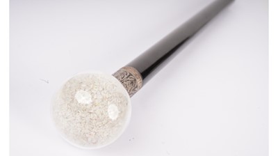 Lot 1704 - An early 20th Century parasol handle with opal finial