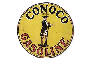Lot 150 - A Conoco Gasoline enamel advertising sign