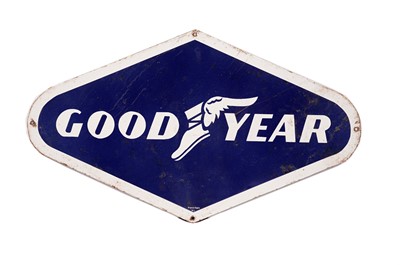 Lot 160 - A Goodyear tyres enamel advertising sign