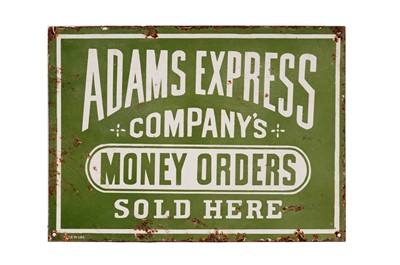 Lot 163 - An Adams Express enamel advertising sign