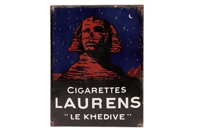 Lot 164 - A Lauren's Cigarette enamel advertising sign