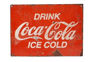 Lot 171 - A Coca Cola enamel advertising sign