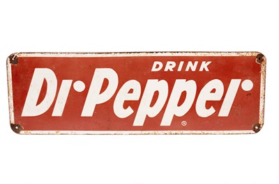 Lot 186 - A Dr Pepper enamel advertising sign