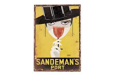 Lot 187 - A Sandeman's Port enamel advertising sign