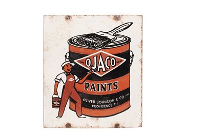 Lot 191 - An Ojaco Paints enamel advertising sign