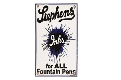 Lot 192 - A Stephens Inks enamel advertising sign